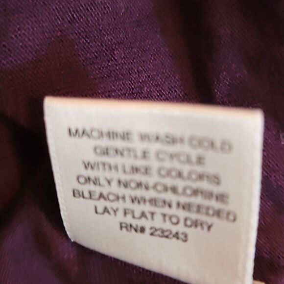 New York & Co Aubergine tiered ruffled top size Medium - Picture 9 of 11